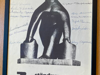 Plakát ke stávce žen 24. října 1975 s podpisy hlavních organizátorek