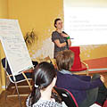 Malin Gustavson during her workshop in Prague, Czech republic